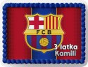 PROSTOKĄTNY OPŁATEK NA TORT A4 20x29CM - FC BARCELONA + IMIĘ GRATIS