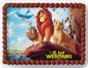 PROSTOKĄTNY OPŁATEK NA TORT A4 20x29CM - KRÓL LEW + IMIĘ GRATIS