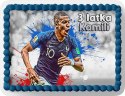 PROSTOKĄTNY OPŁATEK NA TORT A4 20x29CM - KYLIAN MBAPPE + IMIĘ GRATIS