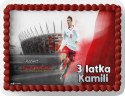 PROSTOKĄTNY OPŁATEK NA TORT A4 20x29CM - LEWAND.OWSKI + IMIĘ GRATIS