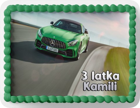 PROSTOKĄTNY OPŁATEK NA TORT A4 20x29CM - MERCEDES AUTA + IMIĘ GRATIS PROSTOKĄTNY OPŁATEK NA TORT A4 20x29CM - MERCEDES AUTA + IMIĘ GRATIS