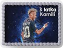 PROSTOKĄTNY OPŁATEK NA TORT A4 20x29CM - NEYMAR PIŁKA + IMIĘ GRATIS