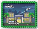 PROSTOKĄTNY OPŁATEK NA TORT A4 20x29CM - POLICJA POLICJANT + IMIĘ GRATIS