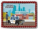 PROSTOKĄTNY OPŁATEK NA TORT A4 20x29CM - POLICJA POLICJANT + IMIĘ GRATIS