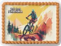 PROSTOKĄTNY OPŁATEK NA TORT A4 20x29CM - ROWER HOBBY + IMIĘ GRATIS