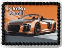 PROSTOKĄTNY OPŁATEK NA TORT A4 20x29CM - SAMOCHODY + IMIĘ GRATIS