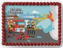 PROSTOKĄTNY OPŁATEK NA TORT A4 20x29CM - STRAŻ STRAŻAK + IMIĘ GRATIS