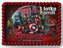PROSTOKĄTNY OPŁATEK NA TORT A4 20x29CM - AVENGERS + IMIĘ GRATIS