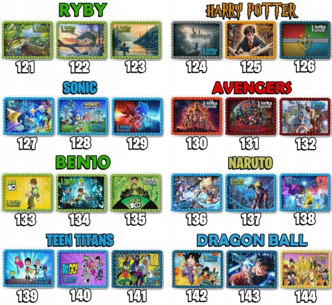PROSTOKĄTNY OPŁATEK NA TORT A4 20x29CM - DRAGON BALL + IMIĘ GRATIS PROSTOKĄTNY OPŁATEK NA TORT A4 20x29CM - DRAGON BALL + IMIĘ GRATIS