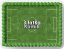 PROSTOKĄTNY OPŁATEK NA TORT A4 20x29CM - PIŁKA NOŻNA + IMIĘ GRATIS