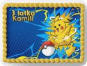 PROSTOKĄTNY OPŁATEK NA TORT A4 20x29CM - POKEM.ON WZORY + IMIĘ GRATIS