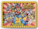 PROSTOKĄTNY OPŁATEK NA TORT A4 20x29CM - POKEM.ON WZORY + IMIĘ GRATIS