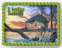 PROSTOKĄTNY OPŁATEK NA TORT A4 20x29CM - RYBY HOBBY + IMIĘ GRATIS
