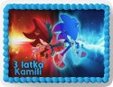 PROSTOKĄTNY OPŁATEK NA TORT A4 20x29CM - SONIC BAJKA + IMIĘ GRATIS