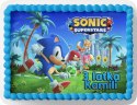 PROSTOKĄTNY OPŁATEK NA TORT A4 20x29CM - SONIC BAJKA + IMIĘ GRATIS