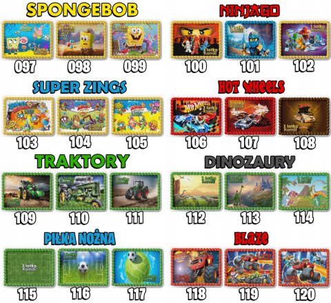 PROSTOKĄTNY OPŁATEK NA TORT A4 20x29CM - SPONGEBOB WZORY + IMIĘ GRATIS PROSTOKĄTNY OPŁATEK NA TORT A4 20x29CM - SPONGEBOB WZORY + IMIĘ GRATIS