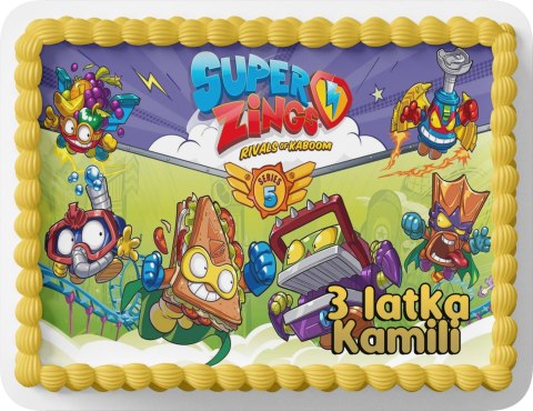 PROSTOKĄTNY OPŁATEK NA TORT A4 20x29CM - SUPER ZINGS + IMIĘ GRATIS PROSTOKĄTNY OPŁATEK NA TORT A4 20x29CM - SUPER ZINGS + IMIĘ GRATIS