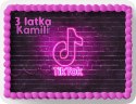 PROSTOKĄTNY OPŁATEK NA TORT A4 20x29CM - TIKKK TOKK + IMIĘ GRATIS