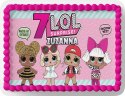 PROSTOKĄTNY OPŁATEK NA TORT A4 20x29CM - LO.L SURPRIS.E LALKA + IMIĘ GRATIS