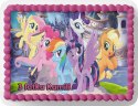 PROSTOKĄTNY OPŁATEK NA TORT A4 20x29CM - MY LITTLE PONY + IMIĘ GRATIS