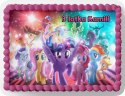 PROSTOKĄTNY OPŁATEK NA TORT A4 20x29CM - MY LITTLE PONY + IMIĘ GRATIS