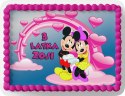 PROSTOKĄTNY OPŁATEK NA TORT A4 20x29CM - MYSZKA MIKI MINI + IMIĘ GRATIS