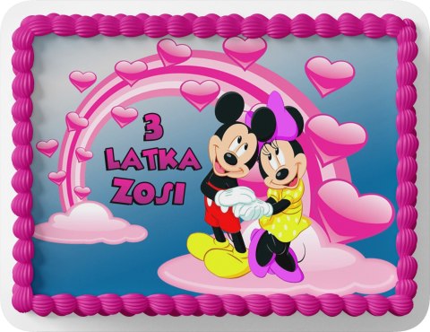 PROSTOKĄTNY OPŁATEK NA TORT A4 20x29CM - MYSZKA MIKI MINI + IMIĘ GRATIS PROSTOKĄTNY OPŁATEK NA TORT A4 20x29CM - MYSZKA MIKI MINI + IMIĘ GRATIS