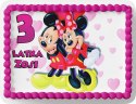 PROSTOKĄTNY OPŁATEK NA TORT A4 20x29CM - MYSZKA MIKI MINI + IMIĘ GRATIS