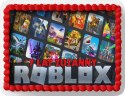 PROSTOKĄTNY OPŁATEK NA TORT A4 20x29CM - ROBLOX + IMIĘ GRATIS