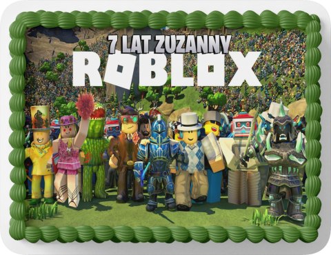PROSTOKĄTNY OPŁATEK NA TORT A4 20x29CM - ROBLOX + IMIĘ GRATIS PROSTOKĄTNY OPŁATEK NA TORT A4 20x29CM - ROBLOX + IMIĘ GRATIS