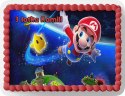 PROSTOKĄTNY OPŁATEK NA TORT A4 20x29CM - SUPER MARIO BROS + IMIĘ GRATIS