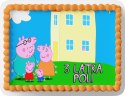 PROSTOKĄTNY OPŁATEK NA TORT A4 20x29CM - ŚWINKA PEPPA + IMIĘ GRATIS