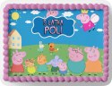 PROSTOKĄTNY OPŁATEK NA TORT A4 20x29CM - ŚWINKA PEPPA + IMIĘ GRATIS