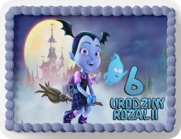 PROSTOKĄTNY OPŁATEK NA TORT A4 20x29CM - VAMPIRINA BAJKA + IMIĘ GRATIS