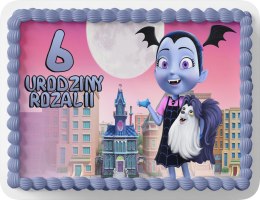 PROSTOKĄTNY OPŁATEK NA TORT A4 20x29CM - VAMPIRINA BAJKA + IMIĘ GRATIS