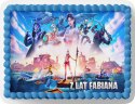 PROSTOKĄTNY OPŁATEK NA TORT A4 20x29CM - FORTNITE GRA + IMIĘ GRATIS