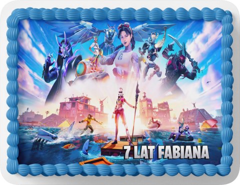 PROSTOKĄTNY OPŁATEK NA TORT A4 20x29CM - FORTNITE GRA + IMIĘ GRATIS PROSTOKĄTNY OPŁATEK NA TORT A4 20x29CM - FORTNITE GRA + IMIĘ GRATIS