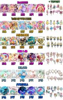 ZESTAW OPŁATEK NA TORT 20CM + TOPPERY PAPIEROWE - RAINBOW FRIENDS 15CM 18