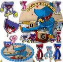 ZESTAW OPŁATEK NA TORT 30CM + TOPPERY PAPIEROWE - HUGGY WUGGY 24CM 26CM