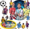 ZESTAW OPŁATEK NA TORT 30CM + TOPPERY PAPIEROWE - NEYMAR IMIĘ 24CM 26CM