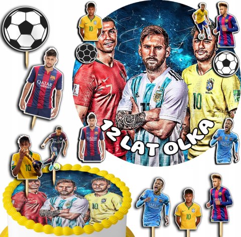 ZESTAW OPŁATEK NA TORT 30CM + TOPPERY PAPIEROWE - NEYMAR IMIĘ 24CM 26CM ZESTAW OPŁATEK NA TORT 30CM + TOPPERY PAPIEROWE - NEYMAR IMIĘ 24CM 26CM