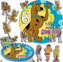 ZESTAW OPŁATEK NA TORT 30CM + TOPPERY PAPIEROWE - SCOOBY-DOO 24CM 26CM