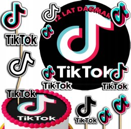 ZESTAW OPŁATEK NA TORT 30CM + TOPPERY PAPIEROWE - TIKK-TOKK 24CM 26CM