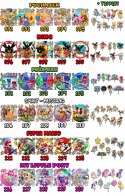 ZESTAW OPŁATEK NA TORT 20CM + TOPPERY PAPIEROWE - NINJAGO + IMIĘ 15CM 18
