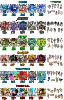 ZESTAW OPŁATEK NA TORT 20CM + TOPPERY PAPIEROWE - NINJAGO + IMIĘ 15CM 18