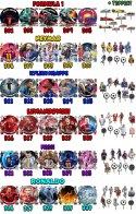 ZESTAW OPŁATEK NA TORT 20CM + TOPPERY PAPIEROWE - NINJAGO + IMIĘ 15CM 18