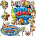 ZESTAW OPŁATEK NA TORT 30CM + TOPPERY PAPIEROWE - SUPER ZINGS 24CM 26CM