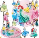 ZESTAW OPŁATEK NA TORT 30CM + TOPPERY PAPIEROWE - KSIĘŻNICZKI 24CM 26CM