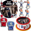 ZESTAW OPŁATEK NA TORT 30CM + 17 POSTACI - BOKS HOBBY + IMIĘ 24CM 26CM