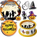 ZESTAW OPŁATEK NA TORT 30CM + 17 POSTACI - HALLOWEEN + IMIĘ 24CM 26CM